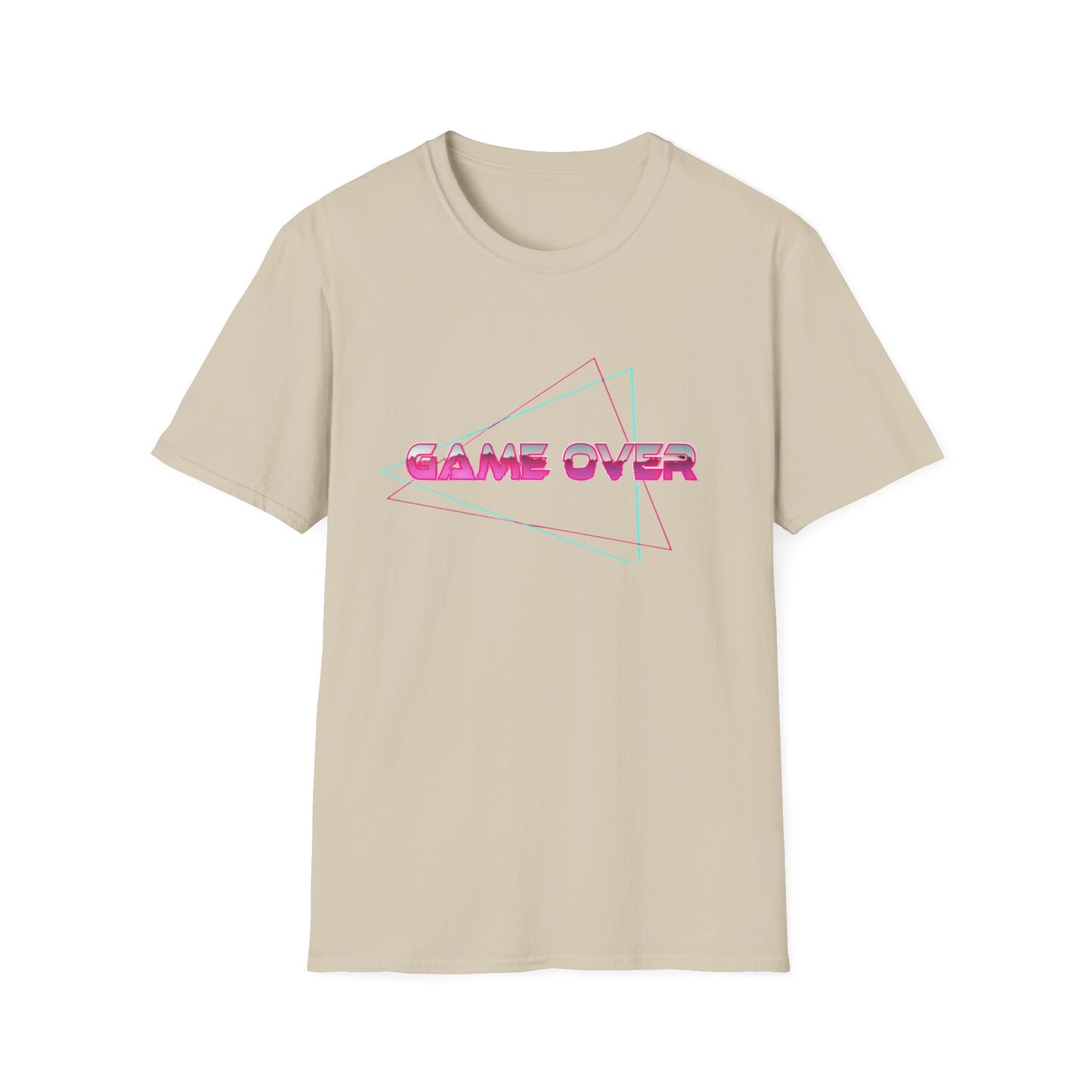 T-Shirt Game Over Computer Game Retro Neon Glow Arcade Tee