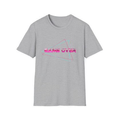 T-Shirt Game Over Computer Game Retro Neon Glow Arcade Tee