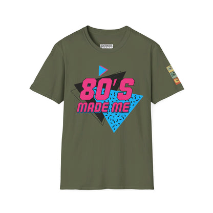 Retro Synthwave T-Shirt with Cassette Arm Design