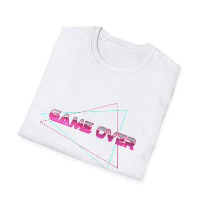 T-Shirt Game Over Computer Game Retro Neon Glow Arcade Tee