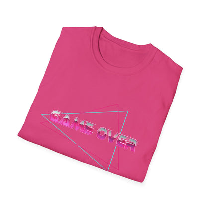 T-Shirt Game Over Computer Game Retro Neon Glow Arcade Tee