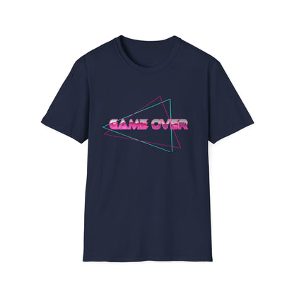 T-Shirt Game Over Computer Game Retro Neon Glow Arcade Tee