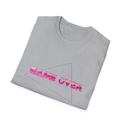 T-Shirt Game Over Computer Game Retro Neon Glow Arcade Tee