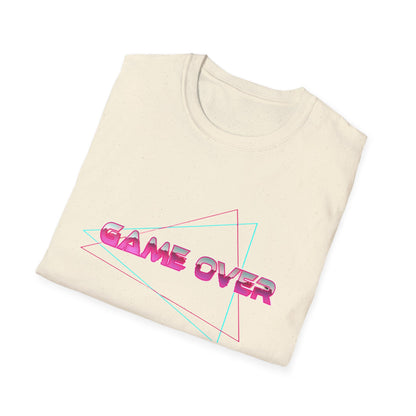 T-Shirt Game Over Computer Game Retro Neon Glow Arcade Tee