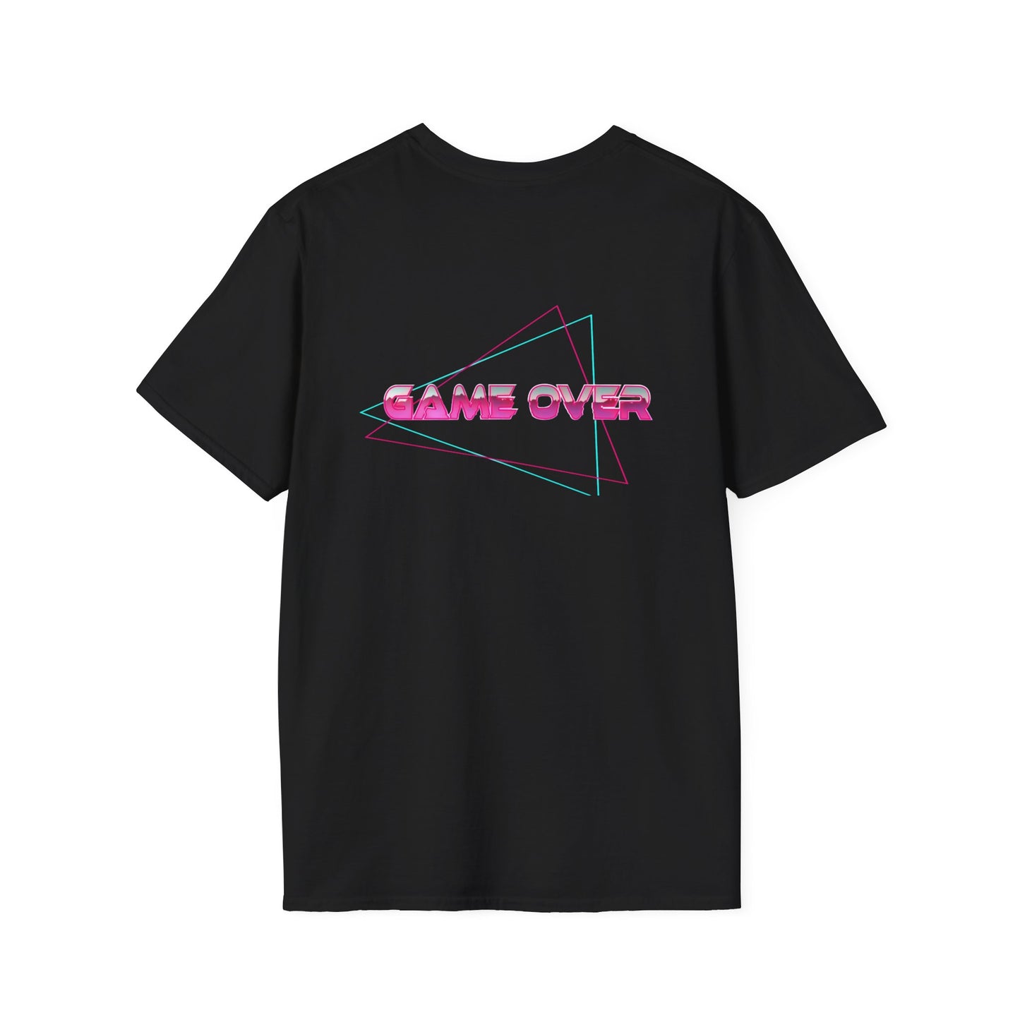 T-Shirt Game Over Computer Game Retro Neon Glow Arcade Tee