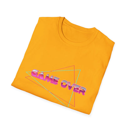 T-Shirt Game Over Computer Game Retro Neon Glow Arcade Tee