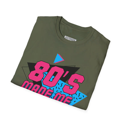 Retro Synthwave T-Shirt with Cassette Arm Design