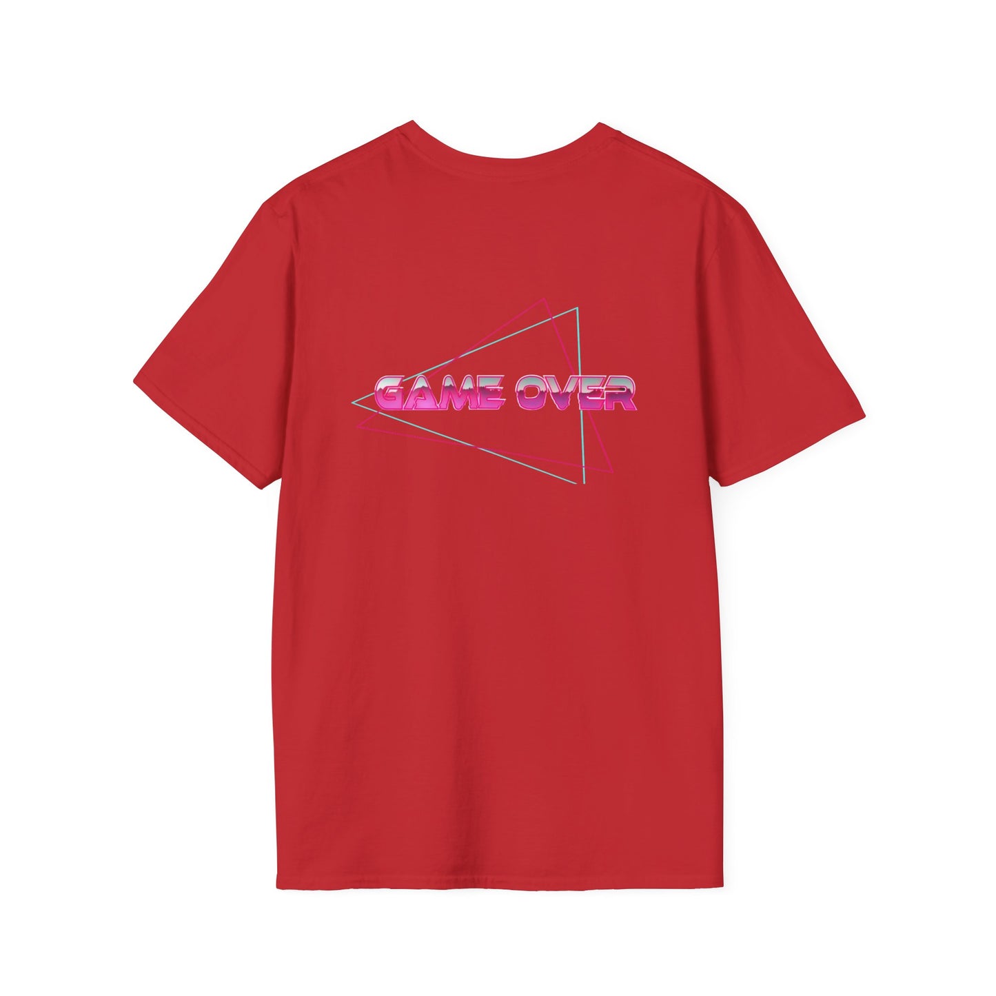 T-Shirt Game Over Computer Game Retro Neon Glow Arcade Tee