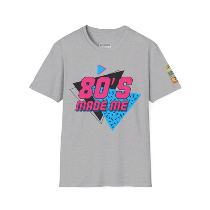 Retro Synthwave T-Shirt with Cassette Arm Design