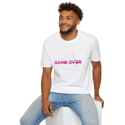 T-Shirt Game Over Computer Game Retro Neon Glow Arcade Tee