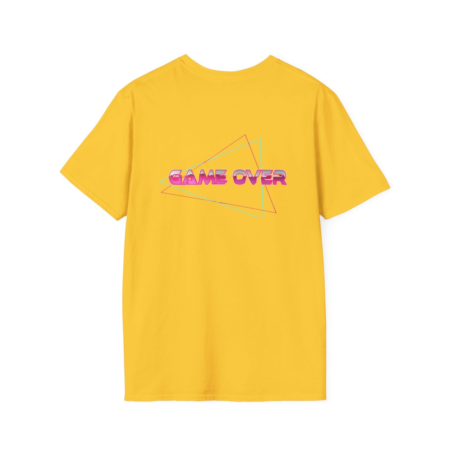 T-Shirt Game Over Computer Game Retro Neon Glow Arcade Tee