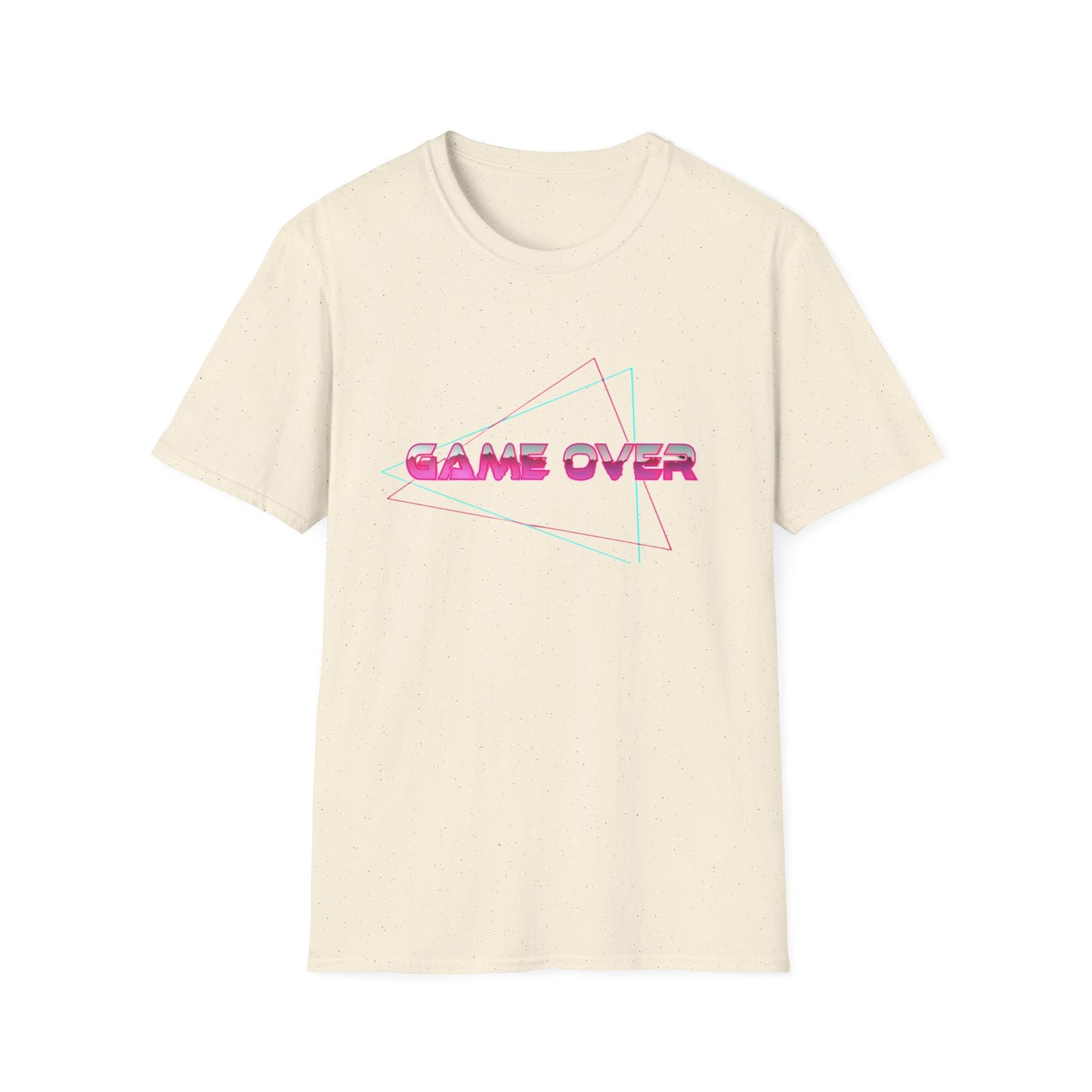 T-Shirt Game Over Computer Game Retro Neon Glow Arcade Tee